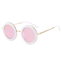 Boy's Round Frame Sunglasses Metal Frames UV 400