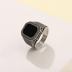 Men's Rhinestone Zinc Alloy Ring