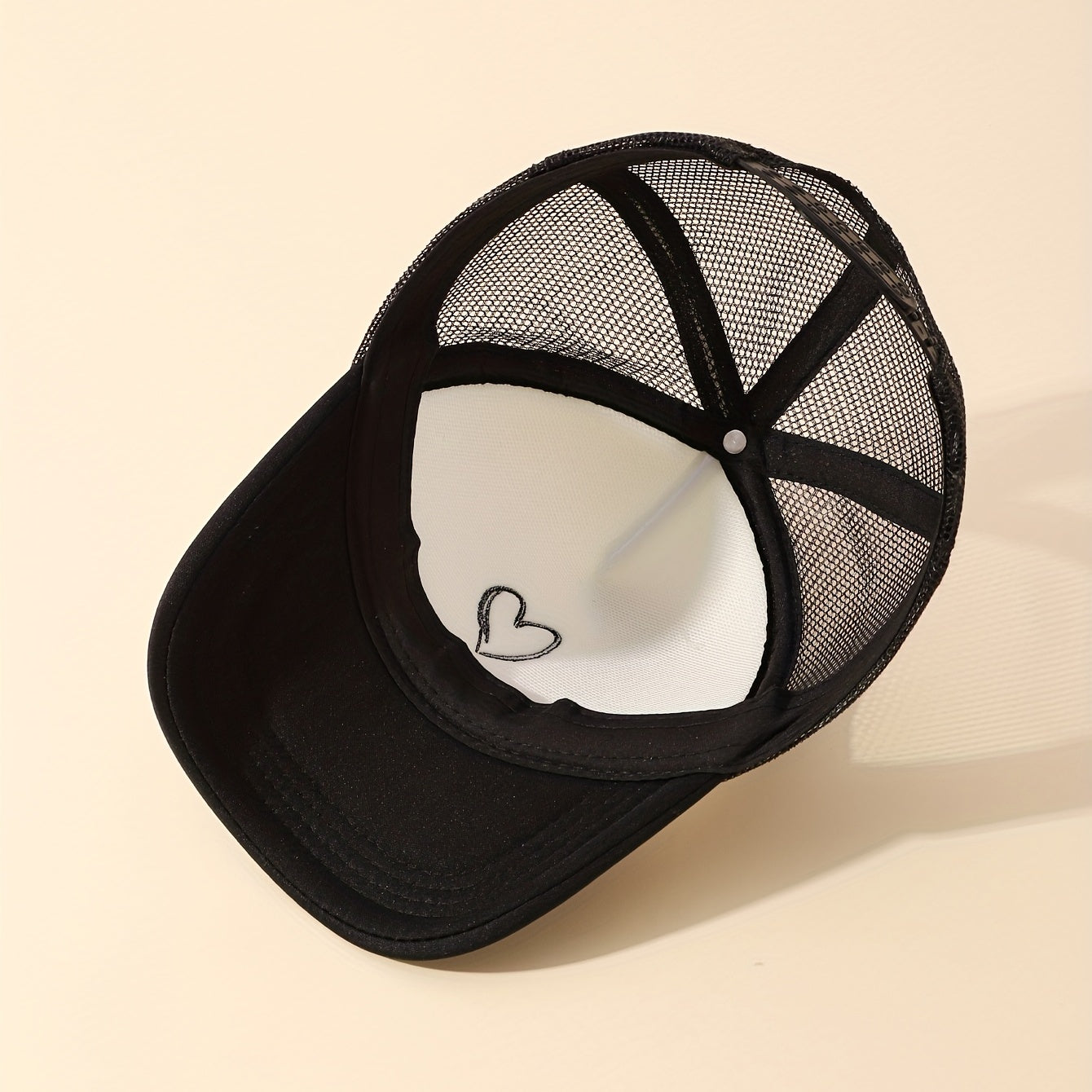 Heart Embroidery Mesh Baseball Cap