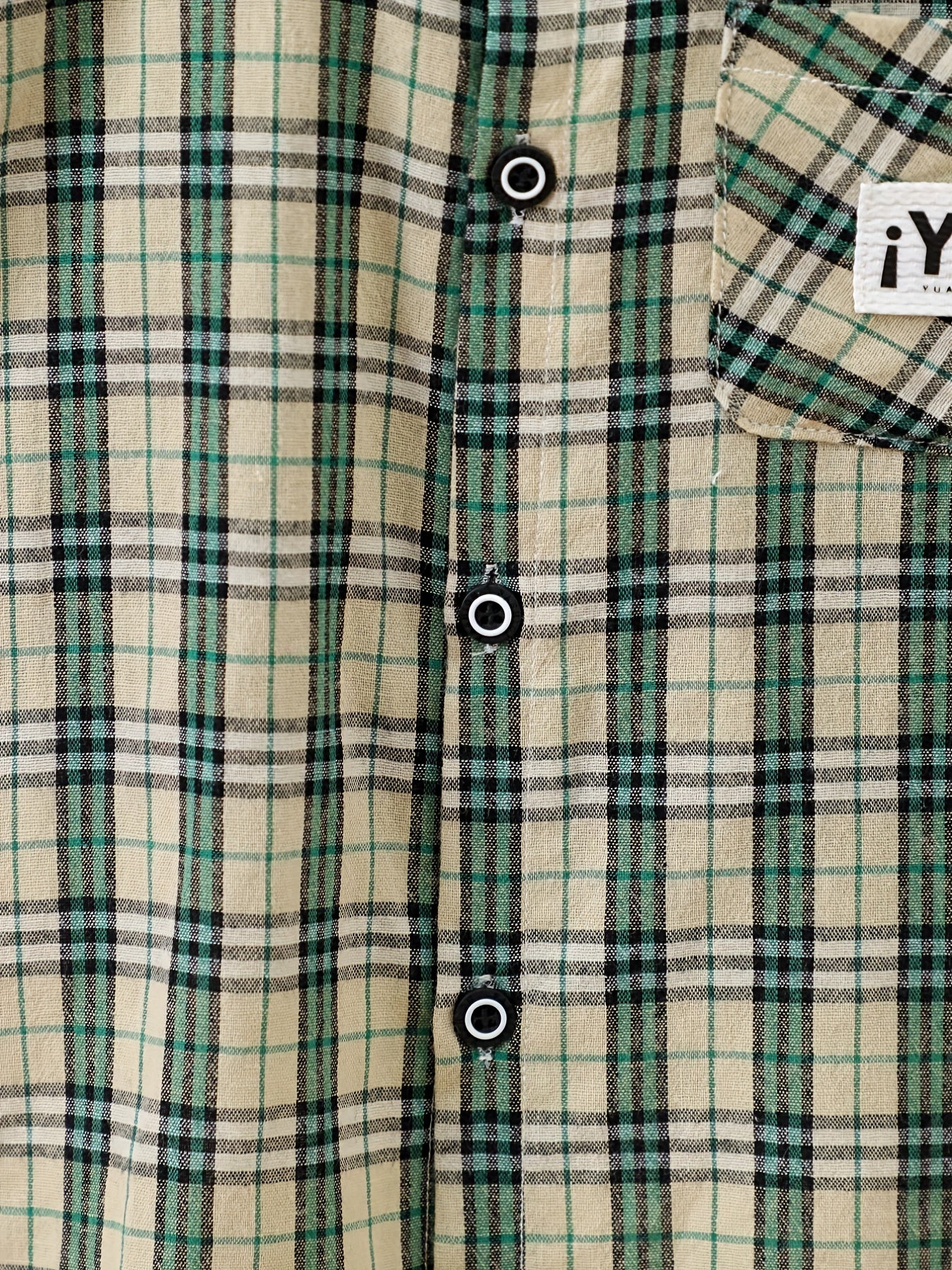 Baby Boys Casual Plaid Short Sleeve Button up Shirt