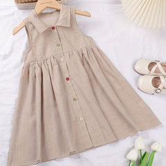 Girls Sleeveless Peplum Dress Party Vacation Outfit
