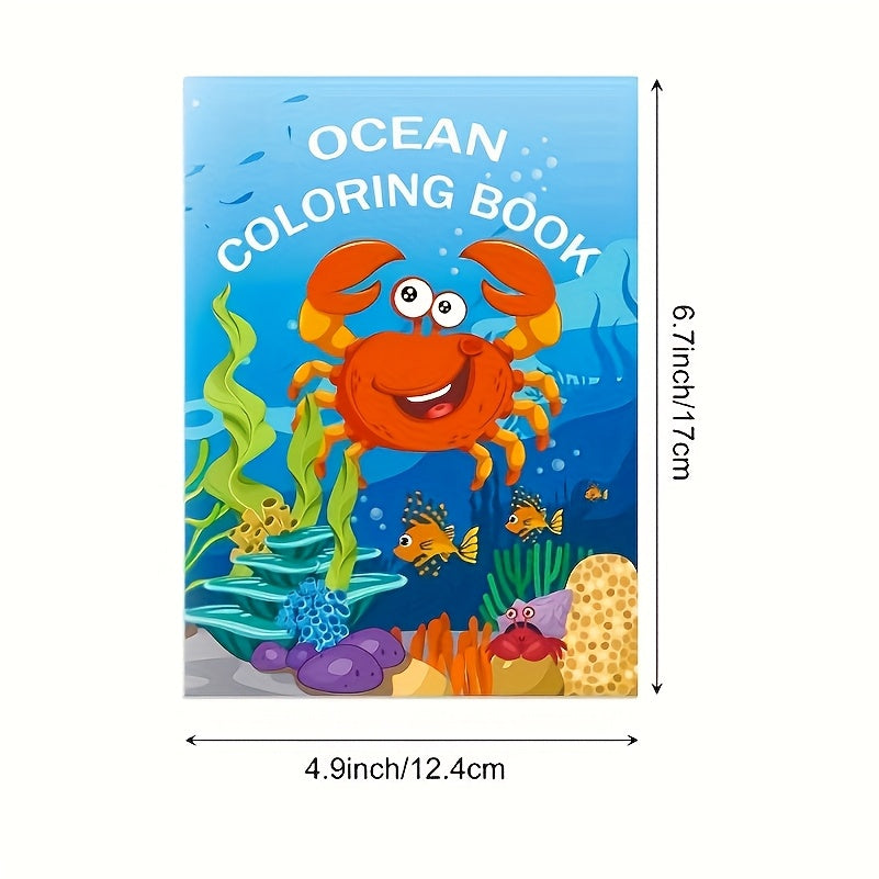 10pcs Ocean Coloring Books for Kids Underwater Creatures Activity Books