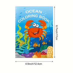 10pcs Ocean Coloring Books for Kids Underwater Creatures Activity Books