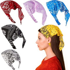 Floral Hair Scarf Bandanas Headbands Elastic Hair Bands Hair Scrunchies