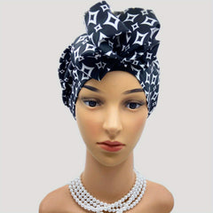 Boho Leopard Print Turban Cap Vintage Beanie