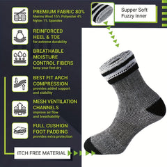 Men's Thermal Athletic Socks - Running Hiking Ski Socks