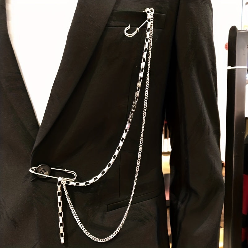 Street Style Waist Chain Brooch for Men and Women