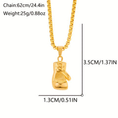 Hip Hop Boxing Gloves Charm Golden Silver Plated Vintage Victory Pendant