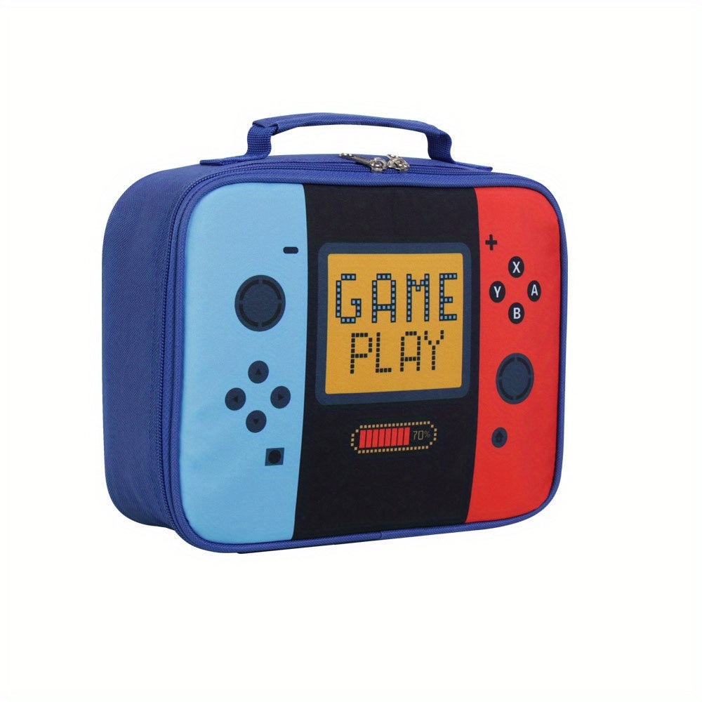 Retro Game Pattern Lunch Bag - Insulated Waterproof - Back to School