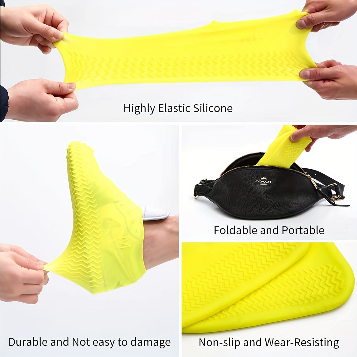 Waterproof Shoe Cover Reusable Outdoor Overshoes For Rainy Days