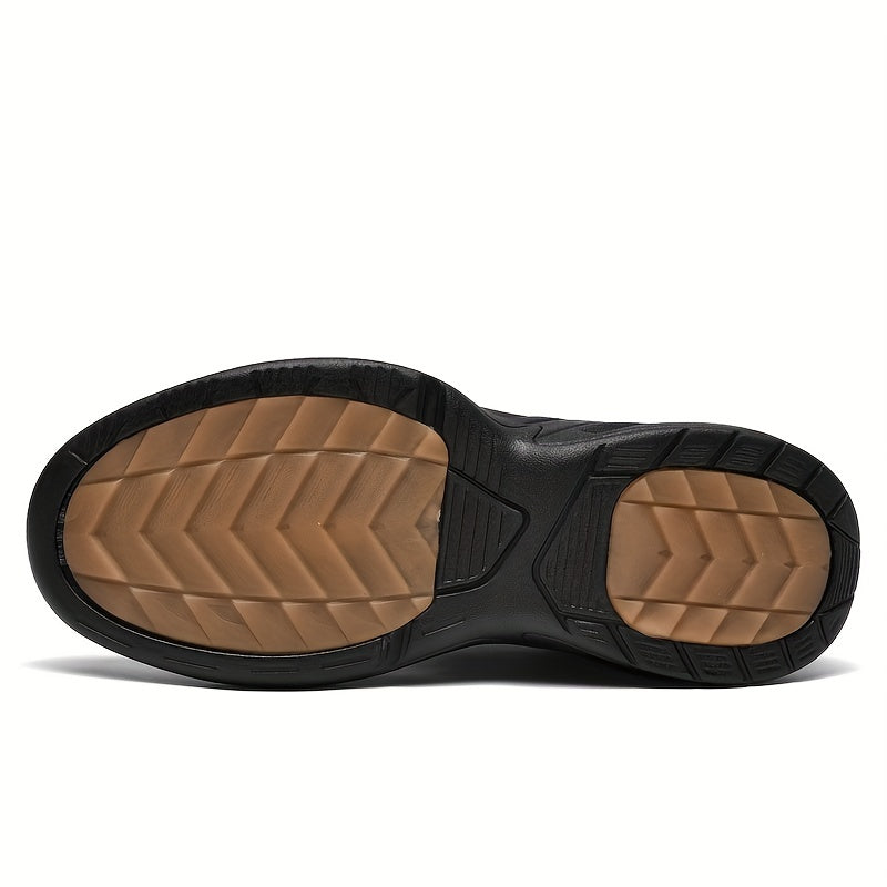 Men's Breathable Lace-up Platform Sneakers for Outdoor Activities