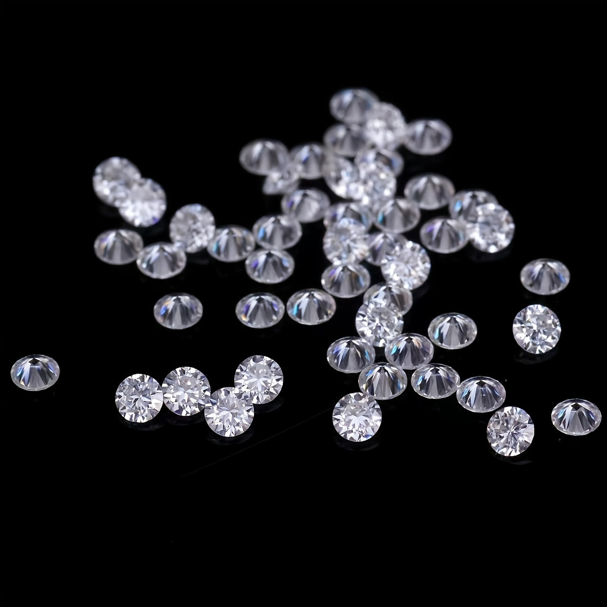 Round Cut Moissanite Stone Rhinestone Accessory