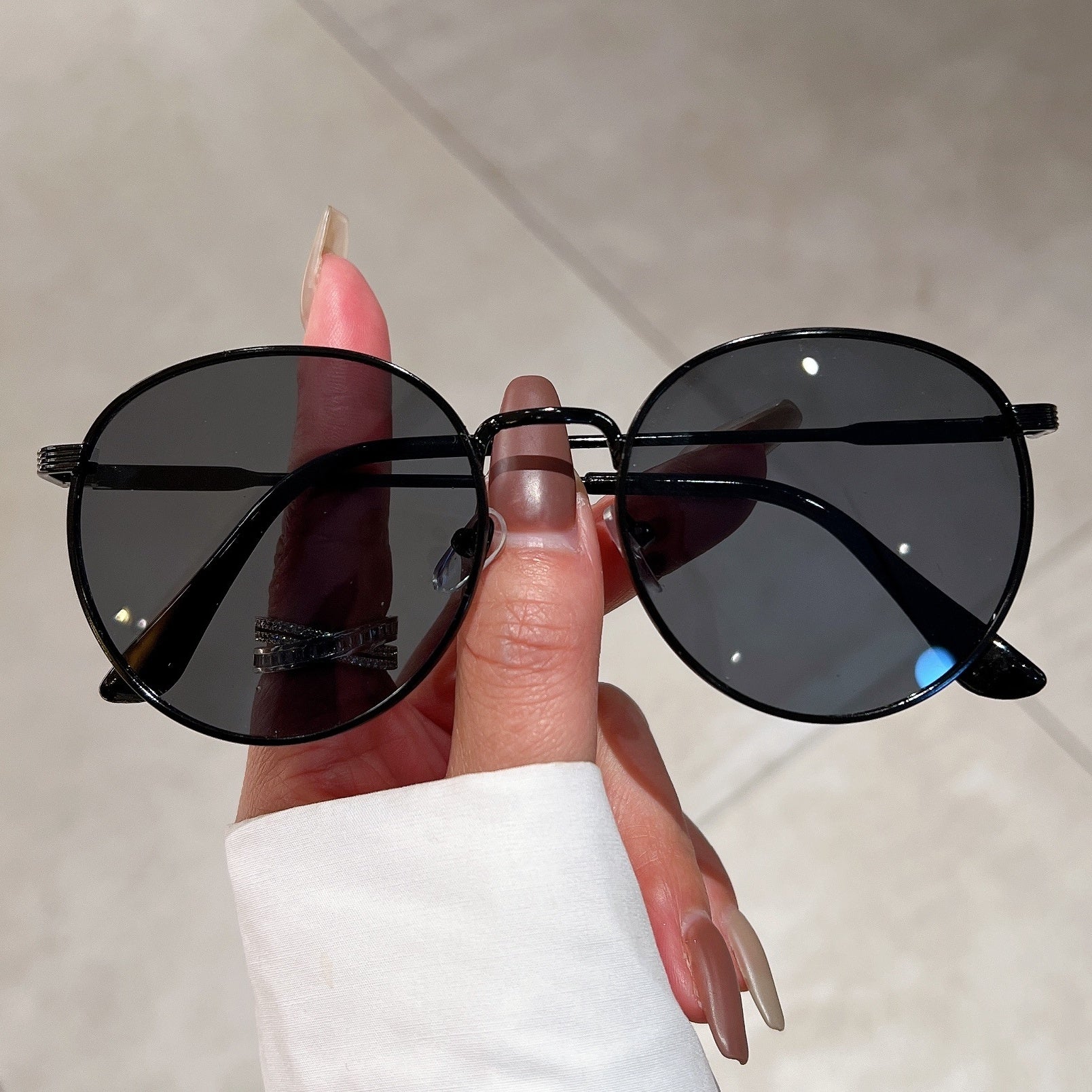 Retro Metal Sunglasses For Summer Beach UV400