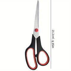 8-Inch Stainless Steel Scissors for Office and Art, Rubber Plastic Handle