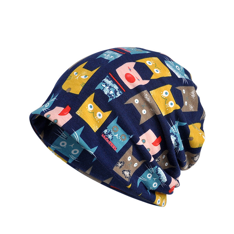 Women Baggy Beanie Hat Stretch Infinity Scarf Head Wrap Cap
