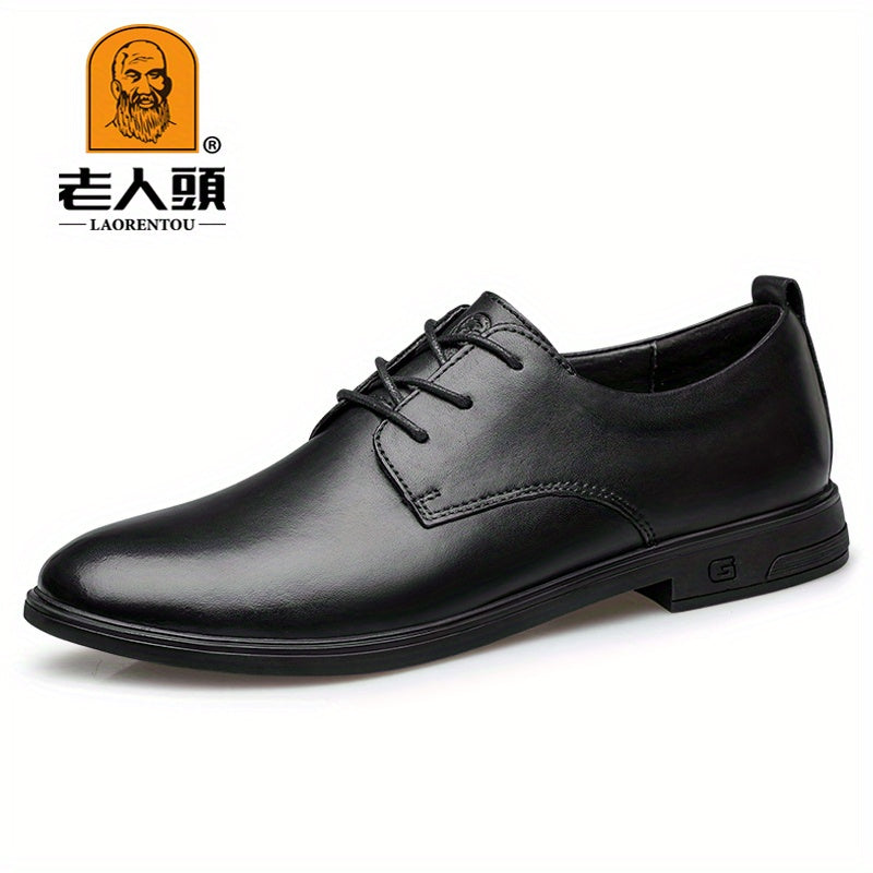 LAORENTOU Men's Brogue Pointed Toe Oxford Shoes Dress Shoes Durable Non Slip