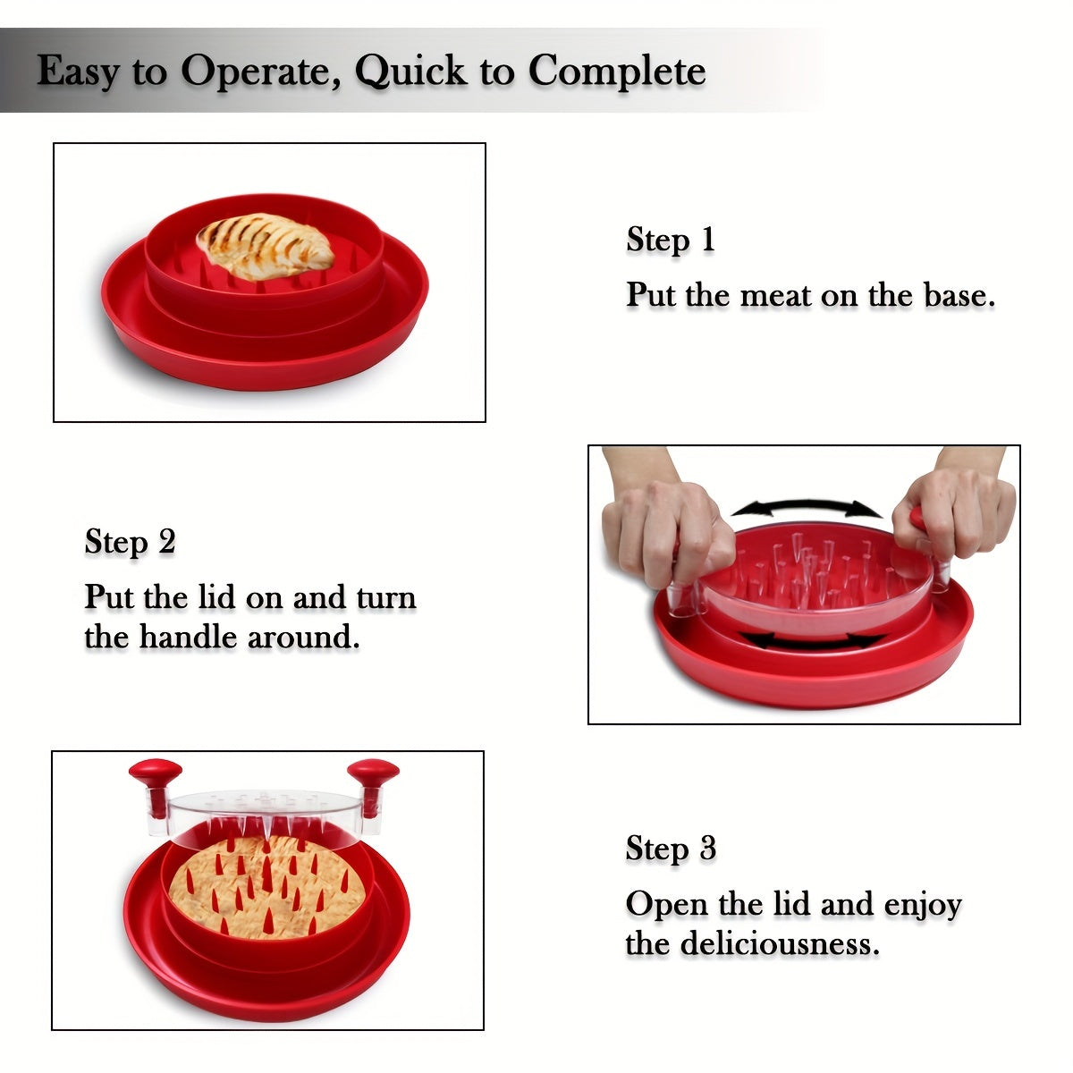 Chicken Shredder Dishwasher Safe Meat Shredder Tool for Pulled Pork Beef & Chick