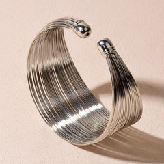 Geometric Layered Bangle Bracelet