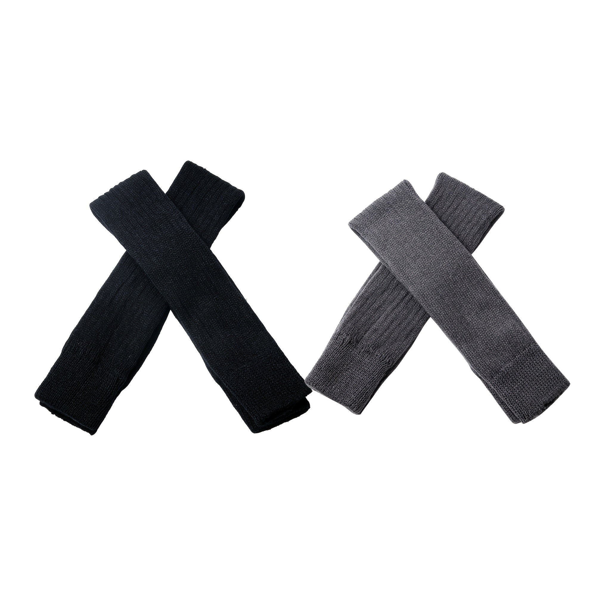 2 Pairs Knitted Thigh High Socks Women's Stockings