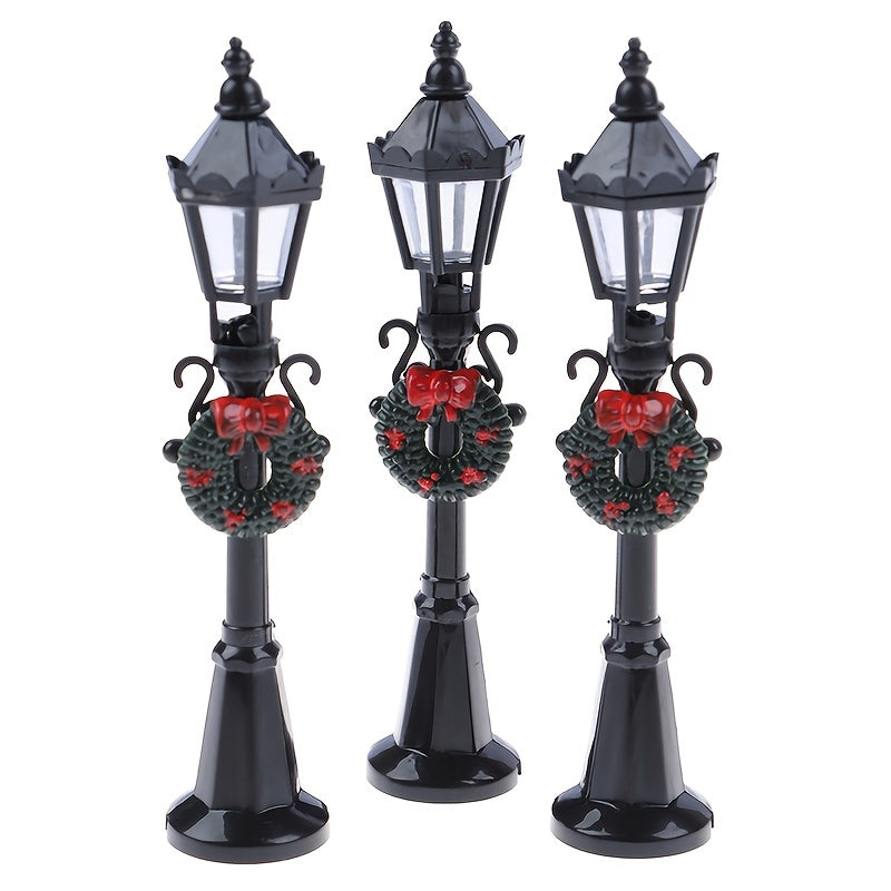 Mini Christmas Street Lamp Dollhouse Decoration