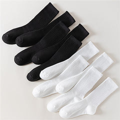10 Pairs Comfy Breathable Women's Solid Socks All match Stockings & Hosiery