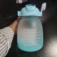43oz Gradient Large Capacity Plastic Water Bottle for School