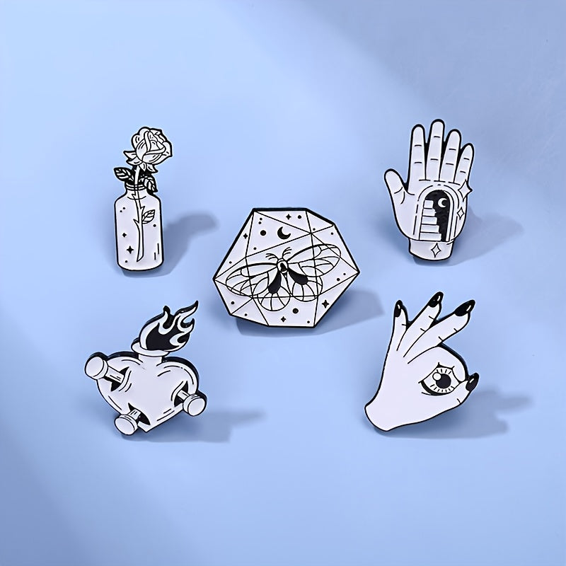 Gesture Pattern Zinc Alloy Pin