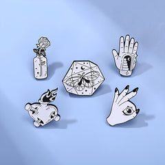 Gesture Pattern Zinc Alloy Pin