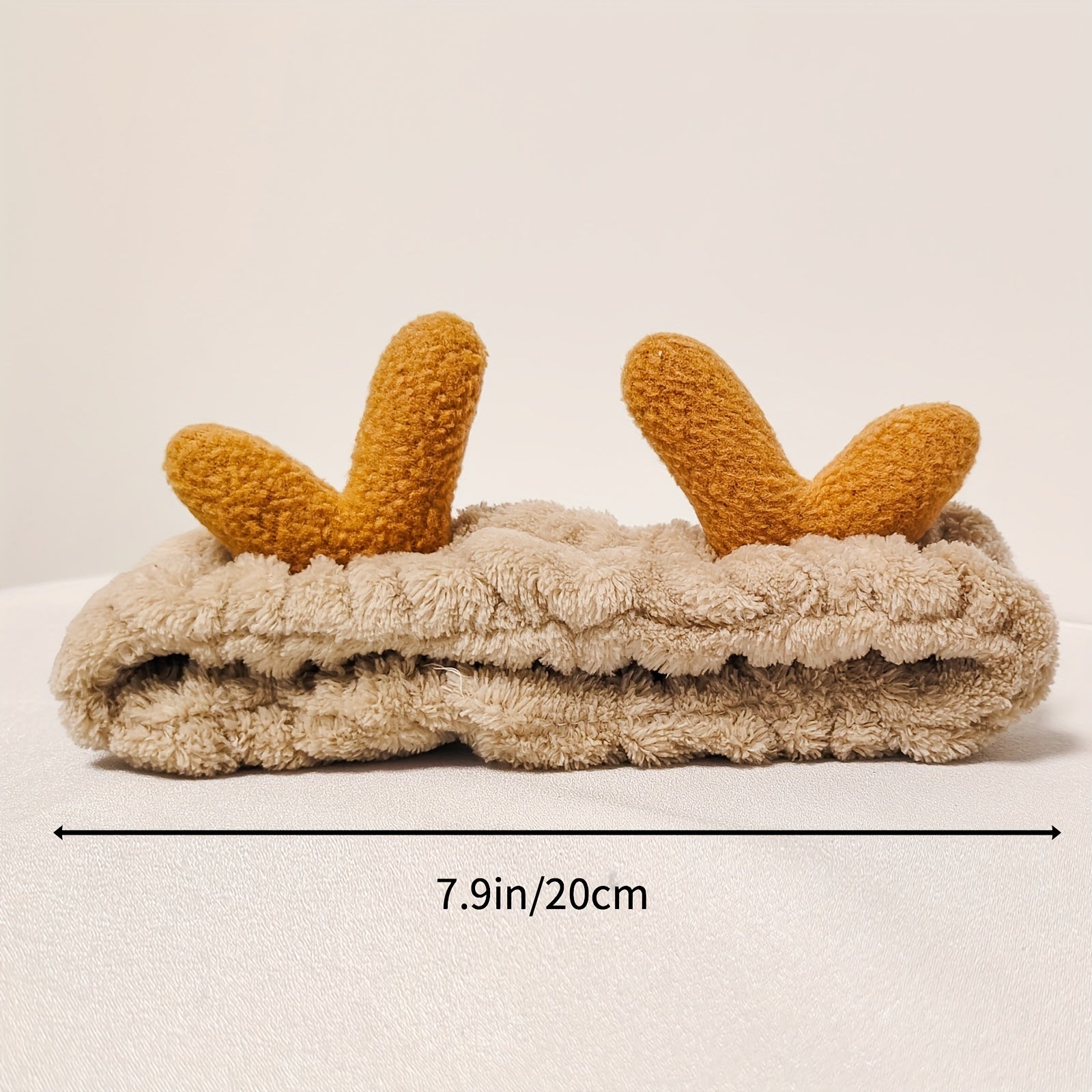 Cartoon Antlers Ear Headband Elastic Makeup Headband Plush Hair Band