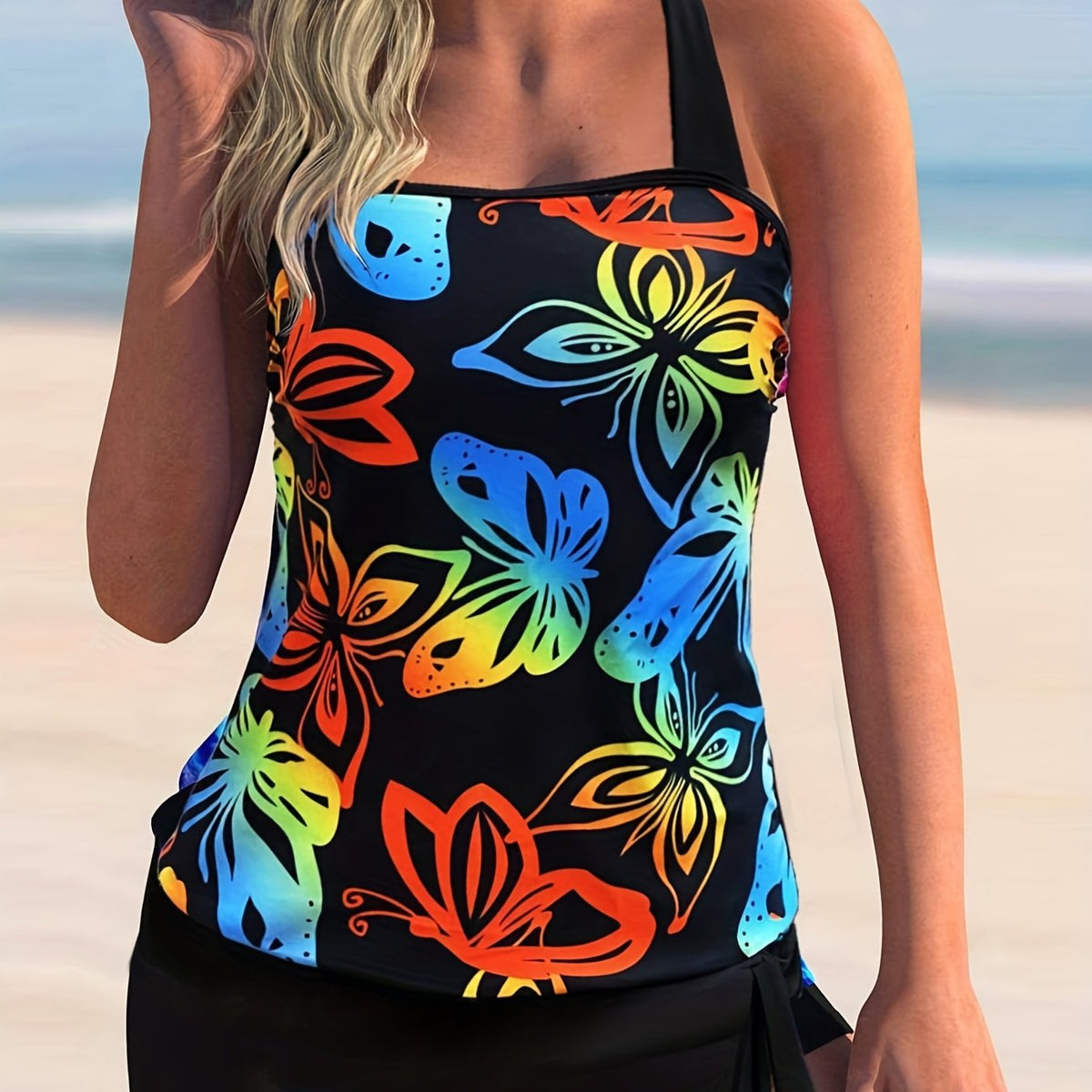  Ombre Butterfly Tankini Set