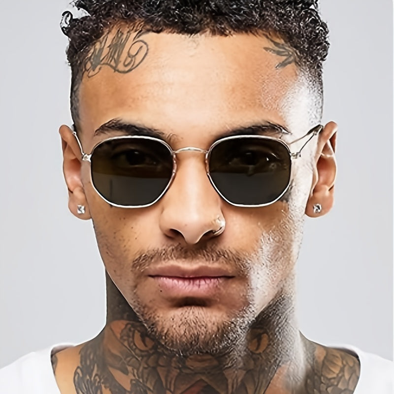 Metal Vintage Polygon Sunglasses