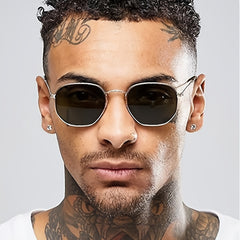 Metal Vintage Polygon Sunglasses