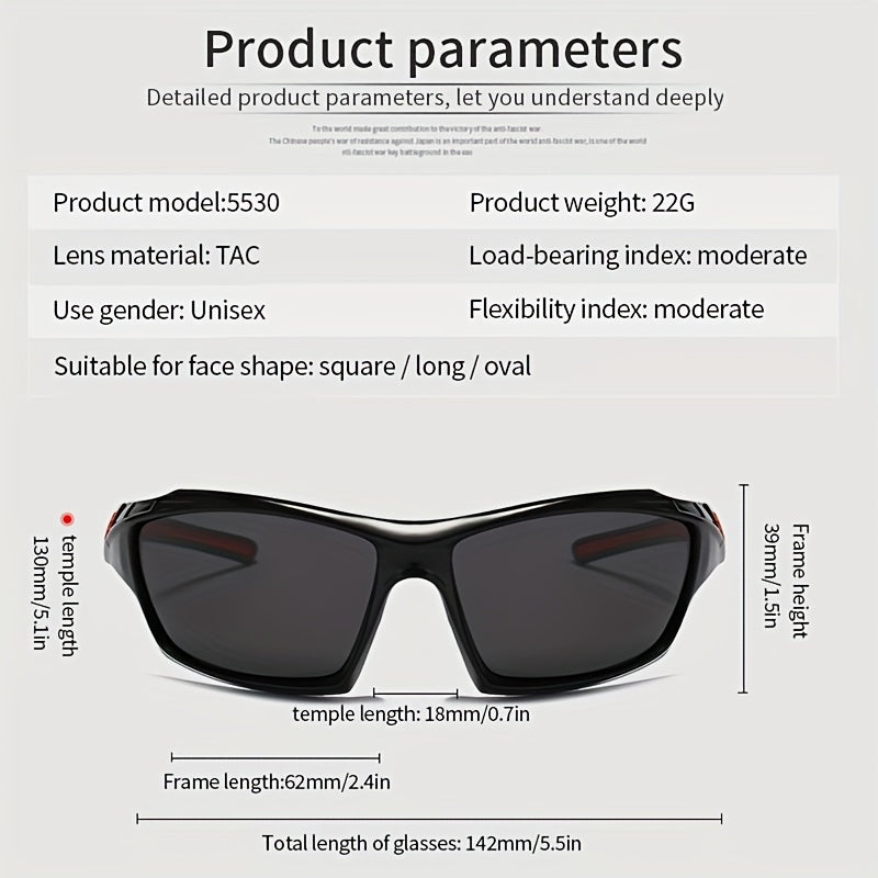Men's Polarized Sunglasses for Cycling Mountaineering Skiing