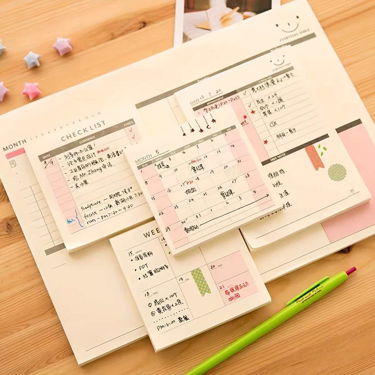 Small Fresh Planner Tearable Memo Pad 60 Pages