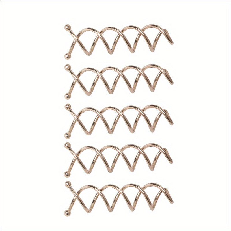 5pcs Spiral Hair Clip U Shaped Hair Styler Ponytail Bun Headwear Hairpin