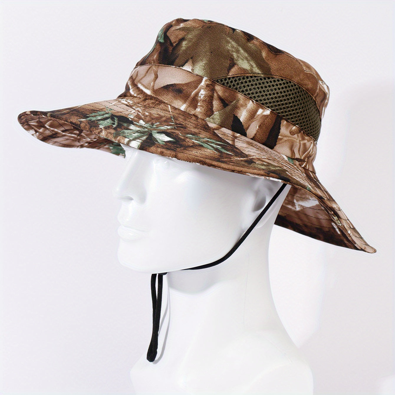 Unisex Mesh Camo Bucket Hat for Outdoor Travel