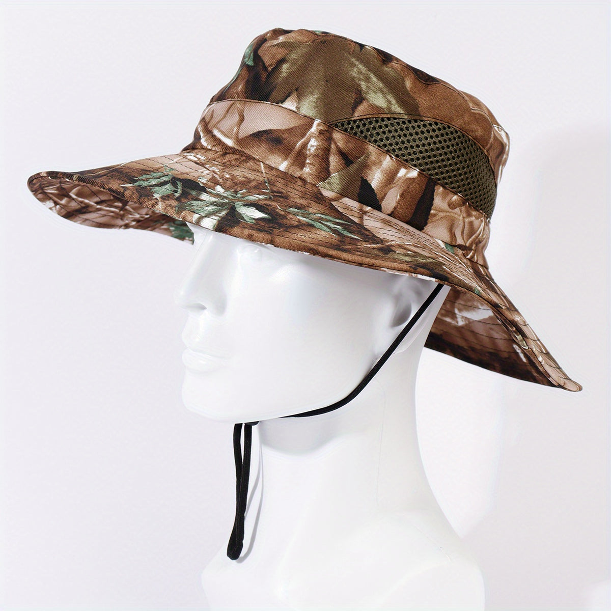 Unisex Mesh Camo Bucket Hat for Outdoor Travel