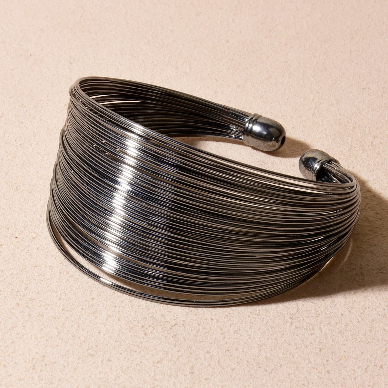 Geometric Layered Bangle Bracelet