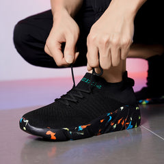 Men's Slip on Sneakers with Shoelaces Lightweight and Breathable