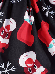 Toddler Girls Elk Print Cotton Dress Christmas