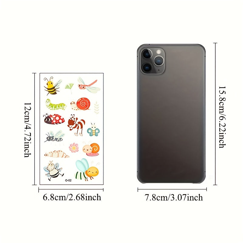 Luminous Tattoo Stickers Set for Children Princess Unicorn Butterfly