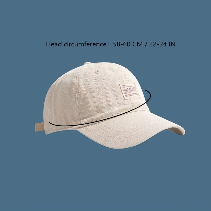 Fabric Panel Baseball Cap Cotton Sun Protection Hat Unisex