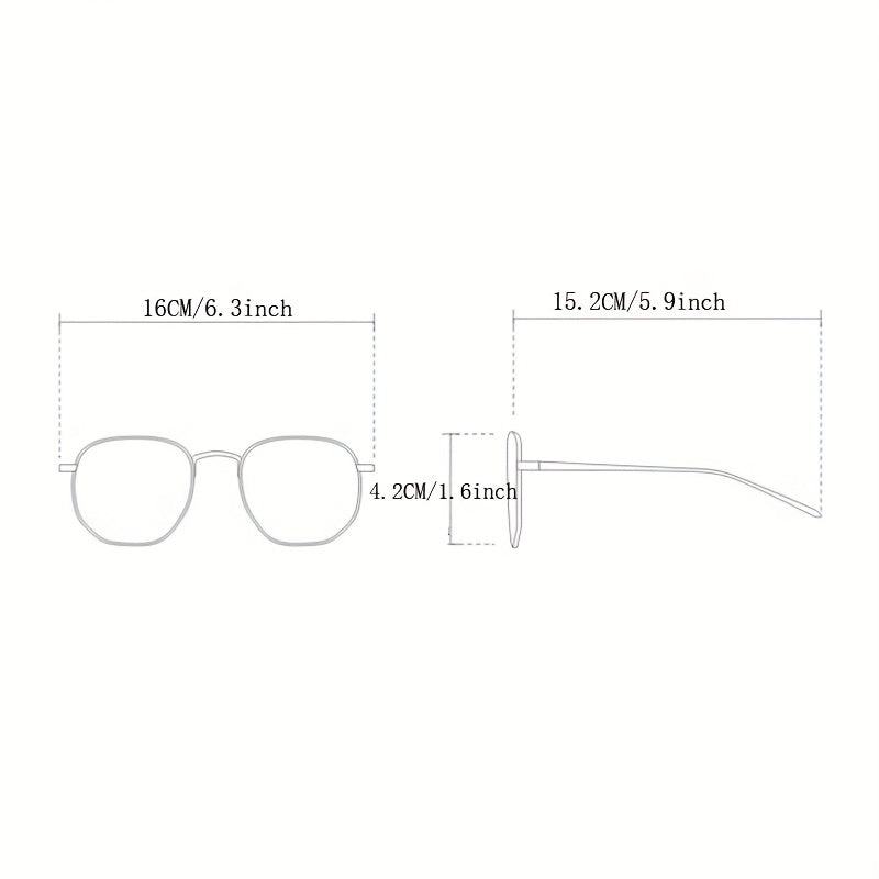 Ombre Lens Sunglasses Round Rimless Metal Glasses UV400
