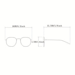 Ombre Lens Sunglasses Round Rimless Metal Glasses UV400