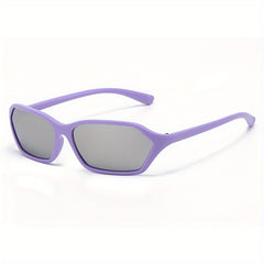 Y2K Wrap Around Sunglasses Cyberpunk Mirror Lens Glasses UV400