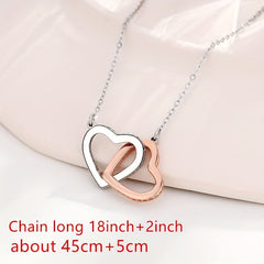 Hearts Necklace For Girls Jewelry With Card - Birthday Graduation Christmas