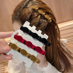 Velvet Hair Clip Braided Side Clip Women Hair Accessories Barrette