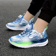 Kid's Non Slip Basketball Shoes w/ Rotating Buckle & Comfy Design