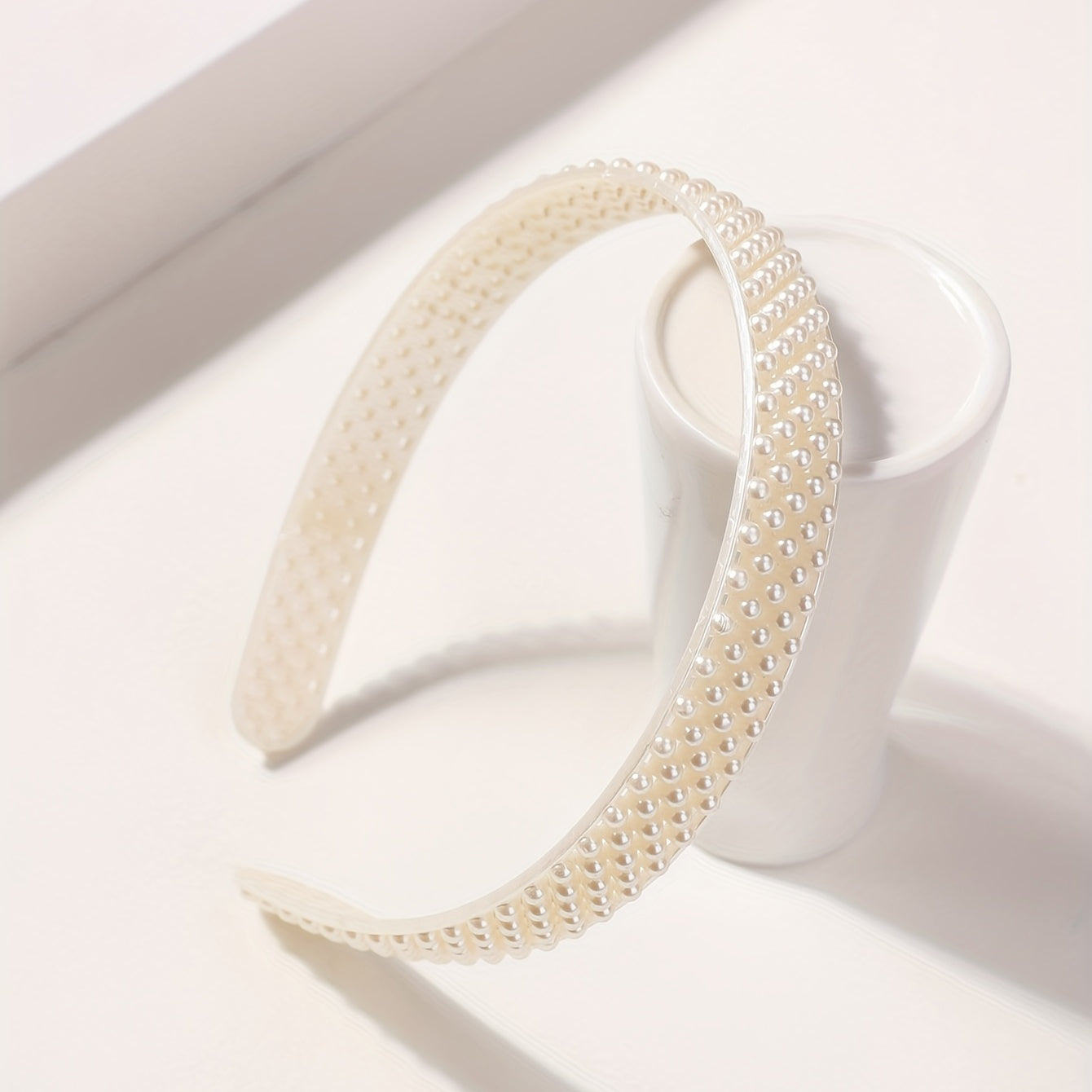 Faux Pearl Decor Headband Sweet Headdress Hair Accessories