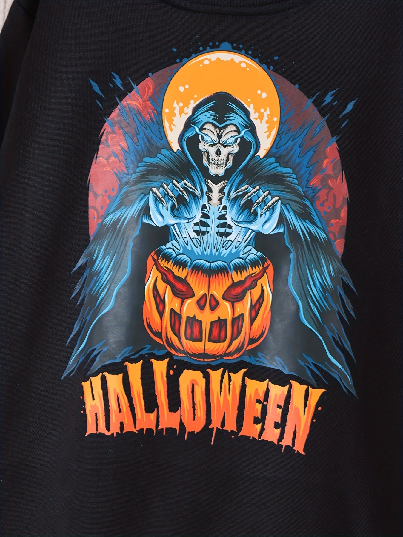 Boy's Halloween Skeleton Sweatshirt for Fall Winter